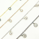 Load image into Gallery viewer, Cubic Zirconia Round 4mm Shape Dangle Chain. CZ8