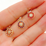 Load image into Gallery viewer, 14K Solid Gold Diamond Circle Charm. GDP471
