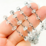 Load image into Gallery viewer, Aquamarine Oxidized Wire Chain. AQU19
