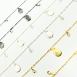 Load image into Gallery viewer, CZ48. CZ Pear Shape & Pear Curved Shape Alternate Dangle Wire Chain