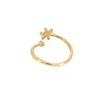 Load image into Gallery viewer, 14k Solid Gold Diamond Flower Ring