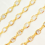 Load image into Gallery viewer, Cubic Zirconia Square Shape Connected Chain. CZ26