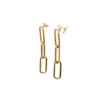Load image into Gallery viewer, EFZ52394. 14k Solid Gold Paperclip Dangle Earrings