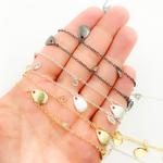 Load image into Gallery viewer, CZ48. CZ Pear Shape & Pear Curved Shape Alternate Dangle Wire Chain