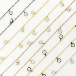 Load image into Gallery viewer, Cubic Zirconia Round 4mm Shape Dangle Chain. CZ8