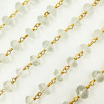 Load image into Gallery viewer, Crystal Rondel Gold Plated Wire Chain. CR23