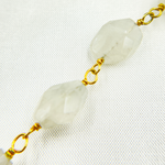 Load image into Gallery viewer, Moonstone Oval Shape Gold Plated Wire Chain. MS56