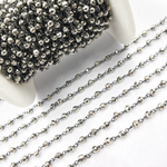 Load image into Gallery viewer, Steel Pyrite Black Rhodium 925 Sterling Silver Wire Chain. SPY5