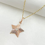 Load image into Gallery viewer, KG268. 14k Solid White and Rose Gold Diamond Star