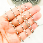 Load image into Gallery viewer, Coated Aventurine Oxidized Wire Chain. AVE1