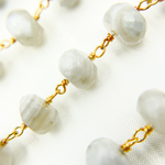 Load image into Gallery viewer, Blue Lace Agate Gold Plated Wire Chain. BLU3