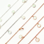 Load image into Gallery viewer, Created White Opal Round Shape Dangle Chain. CWO8