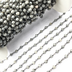 Load image into Gallery viewer, Coated Gray Quartz Wire Chain. CQU23