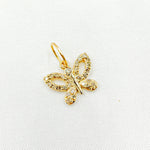 Load image into Gallery viewer, 14k Solid Gold Diamonds Butterfly Charm. GDP630