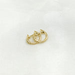 Load image into Gallery viewer, HP402528. 14k Solid Gold Diamond Huggies Hoops