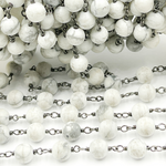 Load image into Gallery viewer, Howlite Gemstone Round Shape Chain. HO1
