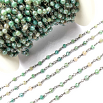 Load image into Gallery viewer, Coated Green Quartz Wire Chain. CQU22