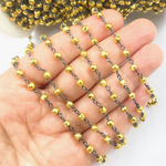 Load image into Gallery viewer, Gold Coated Pyrite Wire Chain. PYR34