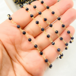 Load image into Gallery viewer, Blue Sunstone Gold Plated Wire Chain. SNS2