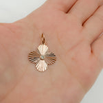 Load image into Gallery viewer, KG294RG. 14k Solid Gold Diamonds Clover Charm