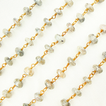 Load image into Gallery viewer, Coated Dot Quartz Gold Plated Wire Chain