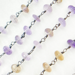 Load image into Gallery viewer, Ametrine Oxidized 925 Sterling Silver Wire Chain