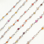 Load image into Gallery viewer, Multi Tunduru Sapphire Oxidized Wire Chain. MSA7