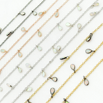 Load image into Gallery viewer, Created White Opal Tear Drop Shape Dangle Chain. CWO6