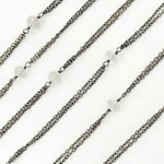 Load image into Gallery viewer, Crystal Double Oxidized Connected Wire Chain. CR17