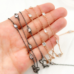 Load image into Gallery viewer, Cubic Zirconia Square Shape Connected Chain. CZ63