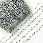 Load image into Gallery viewer, Hematite Cluster Dangle 925 Sterling Silver Wire Chain. HEM3