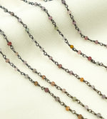 Load image into Gallery viewer, Multi Spinal Faceted Roundel Wire Wrapped Chain. MSP1
