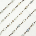 Load image into Gallery viewer, Coated Labradorite Oxidized Wire Chain. CLB58