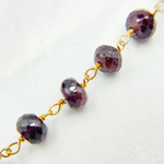 Load image into Gallery viewer, Garnet Gold Plated Wire Chain. GAR14
