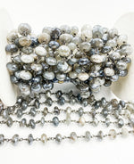 Load image into Gallery viewer, Coated Moonstone Wire Wrap Chain. CMS43