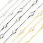 Load image into Gallery viewer, Cubic Zirconia Round 7mm Shape Connected Chain. CZ21