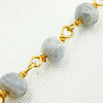 Load image into Gallery viewer, Coated Quartz Gold Plated Wire Chain. CQU31