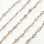 Load image into Gallery viewer, Strawberry Quartz Oxidized Wire Chain. STQ4