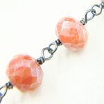 Load image into Gallery viewer, Coated Agate Peach Oxidized Wire Chain. AG4