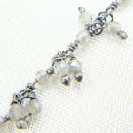 Load image into Gallery viewer, Coated Labradorite Cluster Dangle Oxidized Wire Chain. CLB16