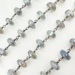 Load image into Gallery viewer, Coated Moonstone Wire Wrap Chain. CMS43