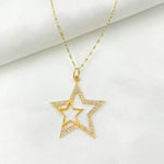Load image into Gallery viewer, 14K Solid Gold Diamonds Double Star Charm. GDP79