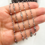 Load image into Gallery viewer, Coated Red Quartz & Round CZ Wire Wrap Chains