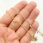 Load image into Gallery viewer, Cubic Zirconia Triangle 4mm Shape Dangle Chain. CZ6