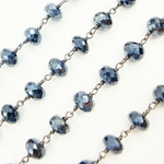 Load image into Gallery viewer, Coated Black Spinel Oxidized 925 Sterling Silver Wire Chain. BSP3