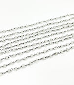 Load image into Gallery viewer, White Moonstone Oxidized 925 Sterling Silver Wire Chain