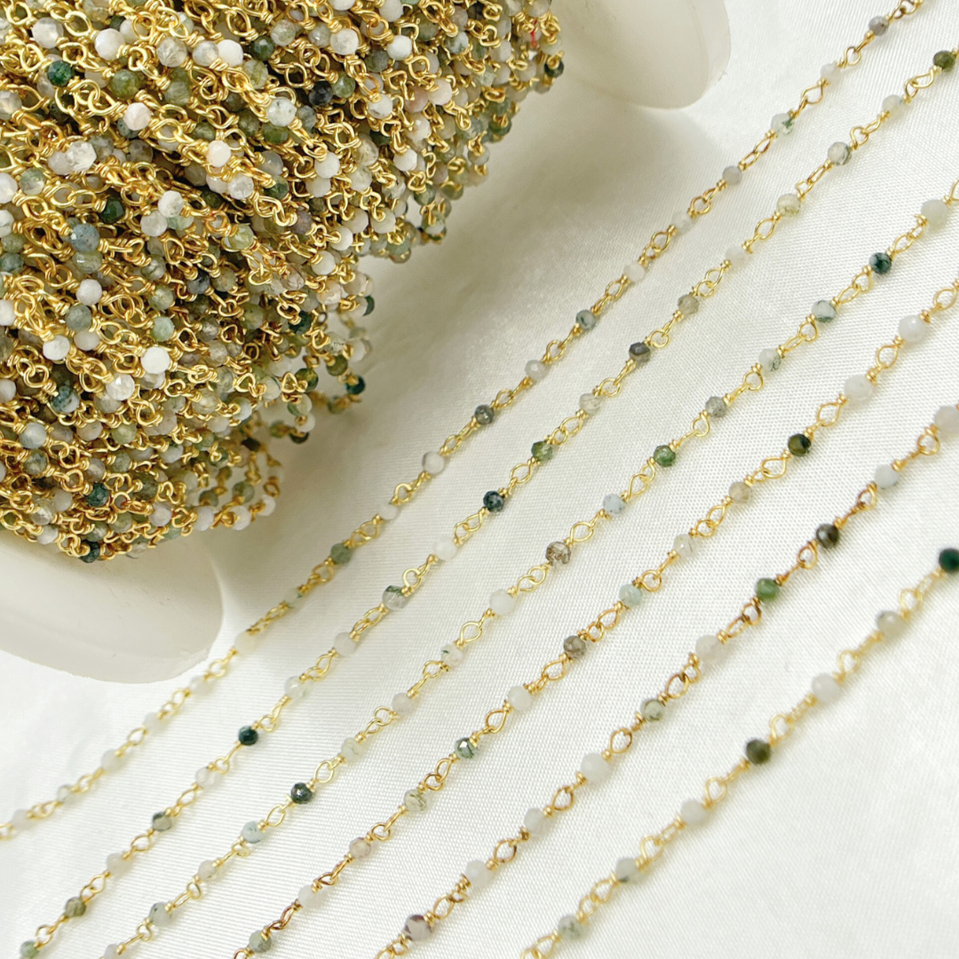 Green Agate Wire Wrap Chain