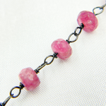Load image into Gallery viewer, Pink Tourmaline Oxidized Wire Chain. MTO14