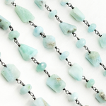 Load image into Gallery viewer, Larimar Oxidized Wire Chain. LAR9