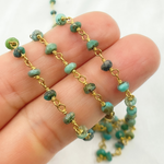 Load image into Gallery viewer, Dyed Emerald Wire Wrap Chain.